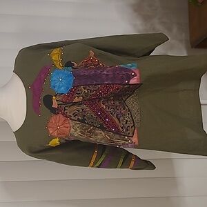 Vtg. Alfredos Wife Ethnic Asian pullover top